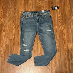 True Religion Jennie Mid Rise Super Skinny Size 32
